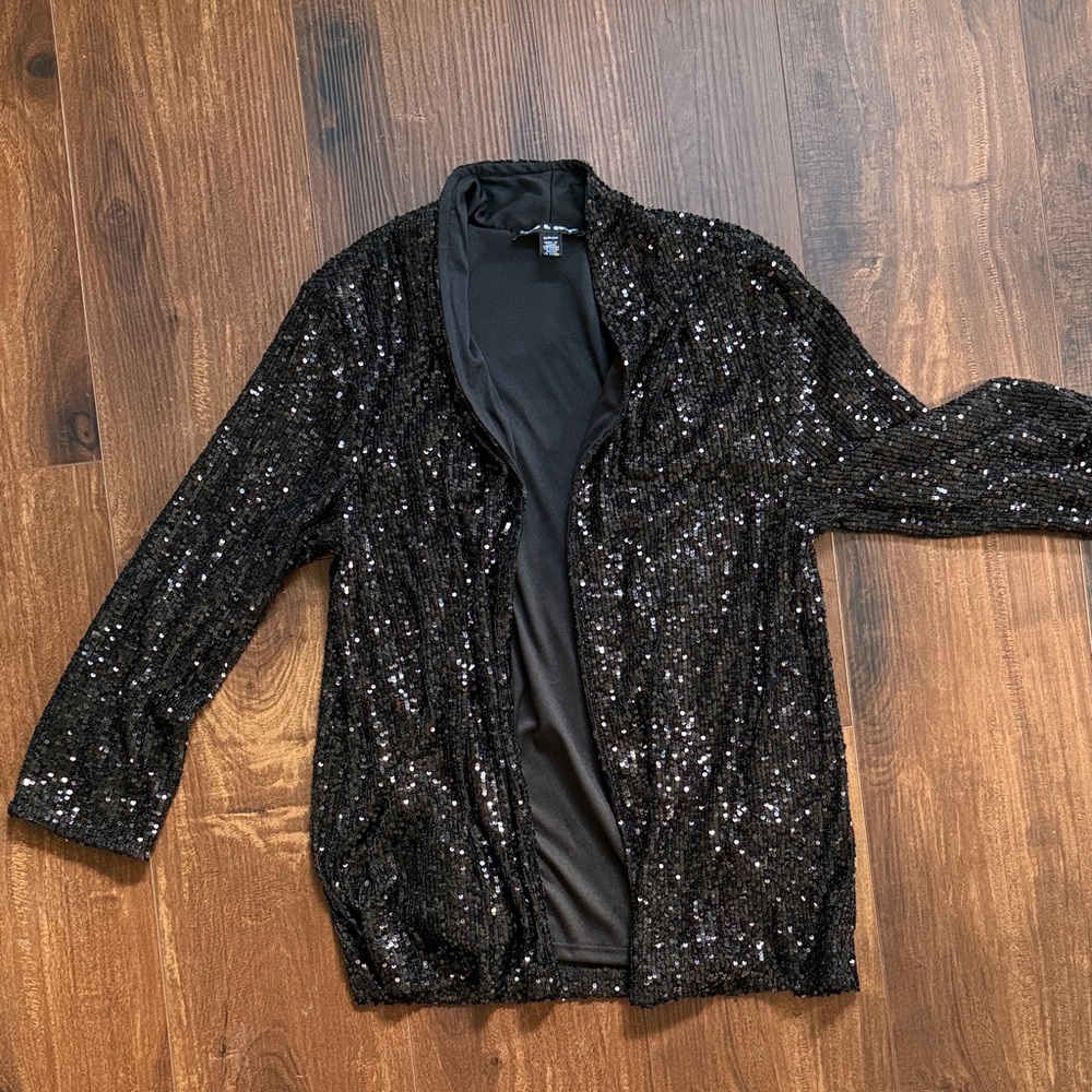 Cable & Gauge Black Sequin Blazer
